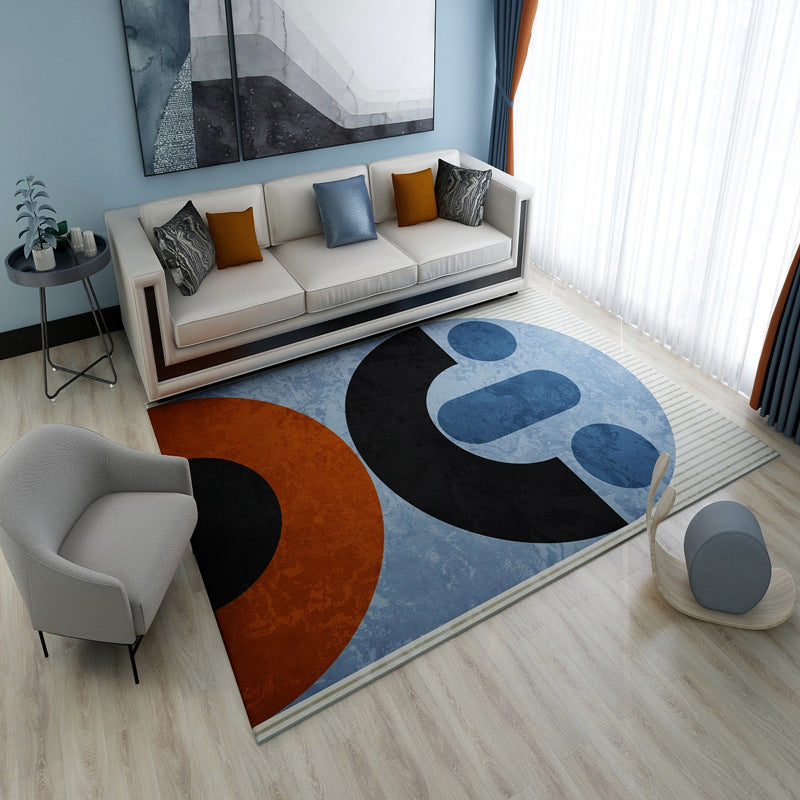 Aesthetics Mid-Century Rug Multi Color Geometric Rug Stain Resistant Anti-Slip Machine Washable Rug for Living Room Dark Blue Clearhalo 'Area Rug' 'Rug' 2106818