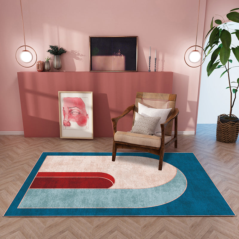 Classical Arched Door Rug Multi-Colored Postmodern Rug Polyester Anti-Slip Backing Washable Pet Friendly Rug for Room Blue Clearhalo 'Area Rug' 'Rug' 2106880