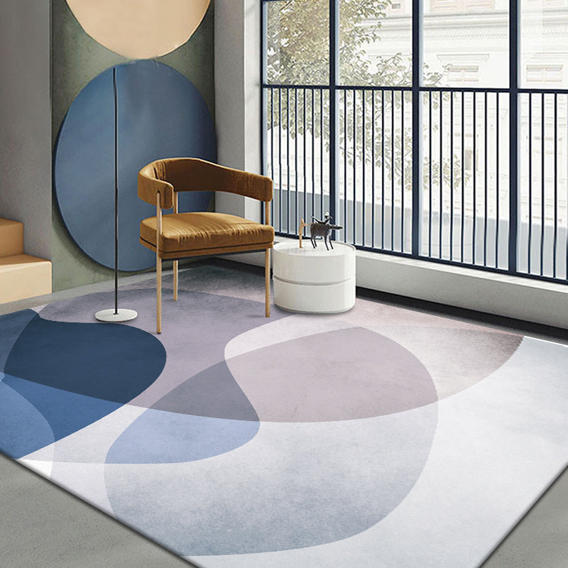 Multi-Color Living Room Rug Nordic Geometric Colorblock Rug Polyester Stain Resistant Non-Slip Machine Washable Area Carpet Gray Blue Clearhalo 'Area Rug' 'Rug' 2106935