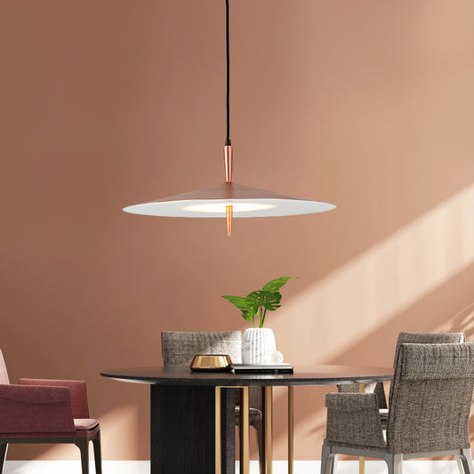Rose Gold Slim Suspension Pendant Contemporary 1 Light Led Acrylic Hanging Ceiling Light in White Light Rose Gold Clearhalo 'Ceiling Lights' 'Modern Pendants' 'Modern' 'Pendant Lights' 'Pendants' Lighting' 210708