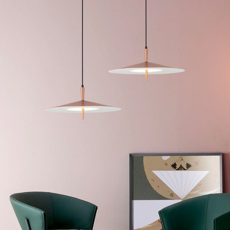 Rose Gold Slim Suspension Pendant Contemporary 1 Light Led Acrylic Hanging Ceiling Light in White Light Clearhalo 'Ceiling Lights' 'Modern Pendants' 'Modern' 'Pendant Lights' 'Pendants' Lighting' 210709