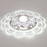 Clear Blossom LED Flush Mount Modern Crystal Flushmount Ceiling Light for Entryway Clear White Clearhalo 'Ceiling Lights' 'Close To Ceiling Lights' 'Close to ceiling' 'Flush mount' Lighting' 2107108