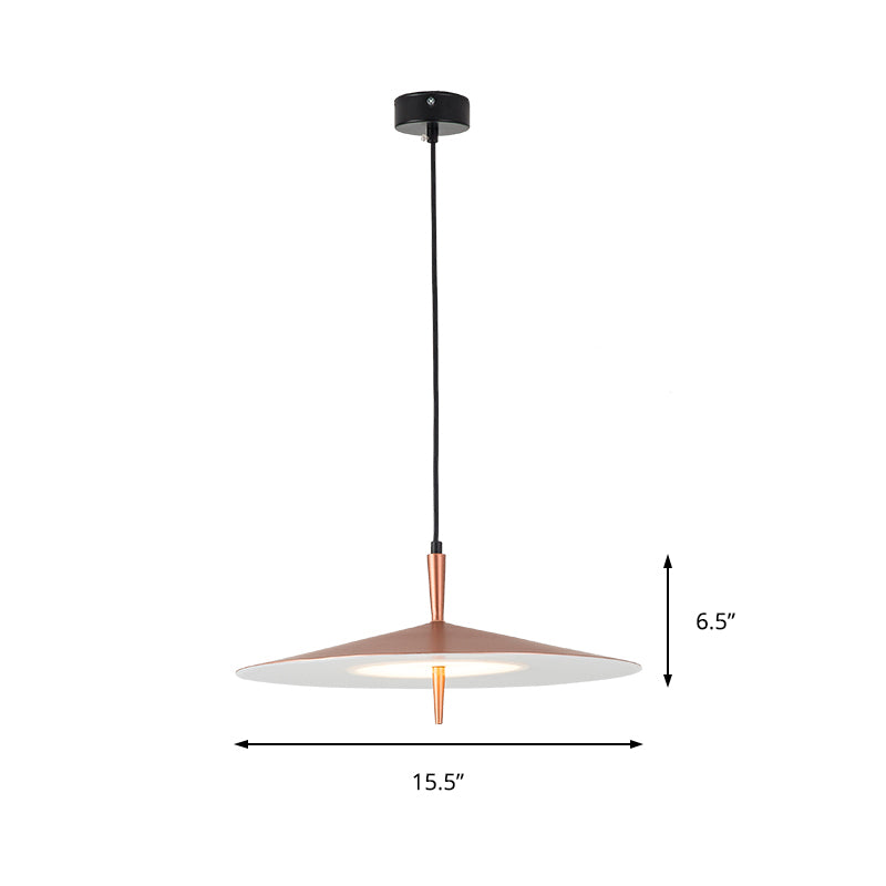 Rose Gold Slim Suspension Pendant Contemporary 1 Light Led Acrylic Hanging Ceiling Light in White Light Clearhalo 'Ceiling Lights' 'Modern Pendants' 'Modern' 'Pendant Lights' 'Pendants' Lighting' 210711