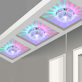 Flower Shade LED Flush Mount Modern Crystal Clear Flushmount Ceiling Light for Corridor Clearhalo 'Ceiling Lights' 'Close To Ceiling Lights' 'Close to ceiling' 'Flush mount' Lighting' 2107233