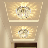 Clear Donut Flush Ceiling Light Contemporary Crystal LED Flush Mount Lighting Fixture Clear Warm Clearhalo 'Ceiling Lights' 'Close To Ceiling Lights' 'Close to ceiling' 'Flush mount' Lighting' 2107280