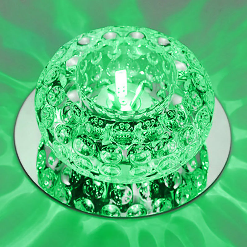 Clear Donut Flush Ceiling Light Contemporary Crystal LED Flush Mount Lighting Fixture Clear Green Clearhalo 'Ceiling Lights' 'Close To Ceiling Lights' 'Close to ceiling' 'Flush mount' Lighting' 2107286
