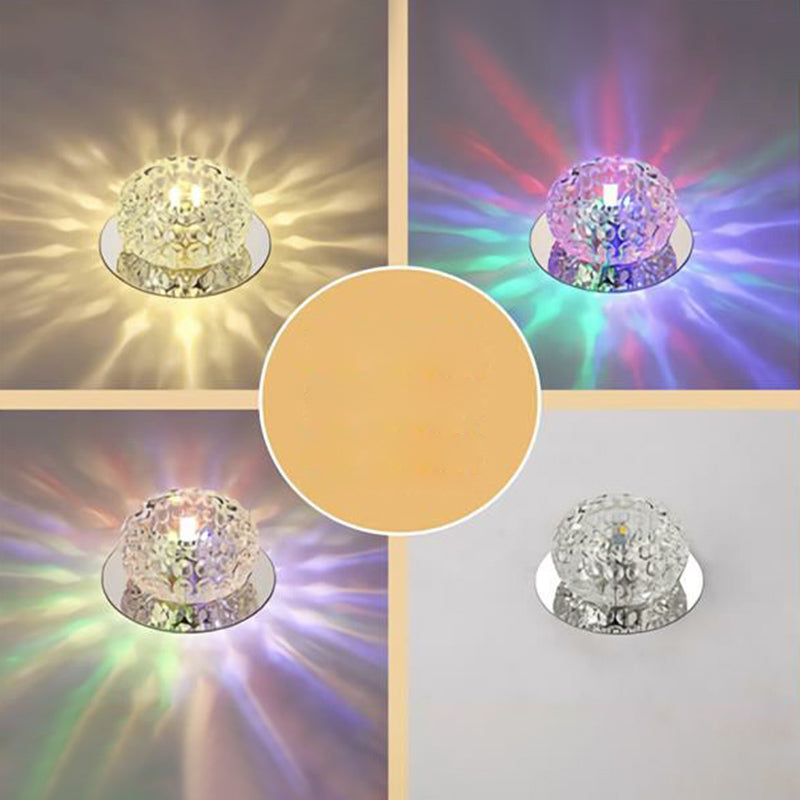 Clear Donut Flush Ceiling Light Contemporary Crystal LED Flush Mount Lighting Fixture Clear Third Gear Clearhalo 'Ceiling Lights' 'Close To Ceiling Lights' 'Close to ceiling' 'Flush mount' Lighting' 2107290