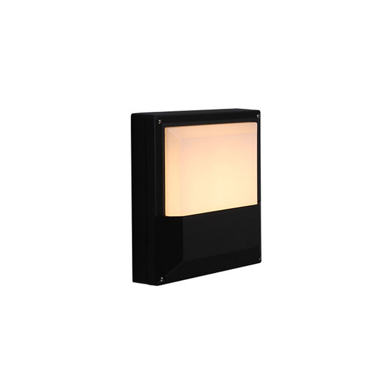 Acrylic Geometric Shade Wall Sconce Lamp Minimalistic LED Wall Lighting Fixture in Black Black D Clearhalo 'Wall Lamps & Sconces' 'Wall Lights' Lighting' 2107626