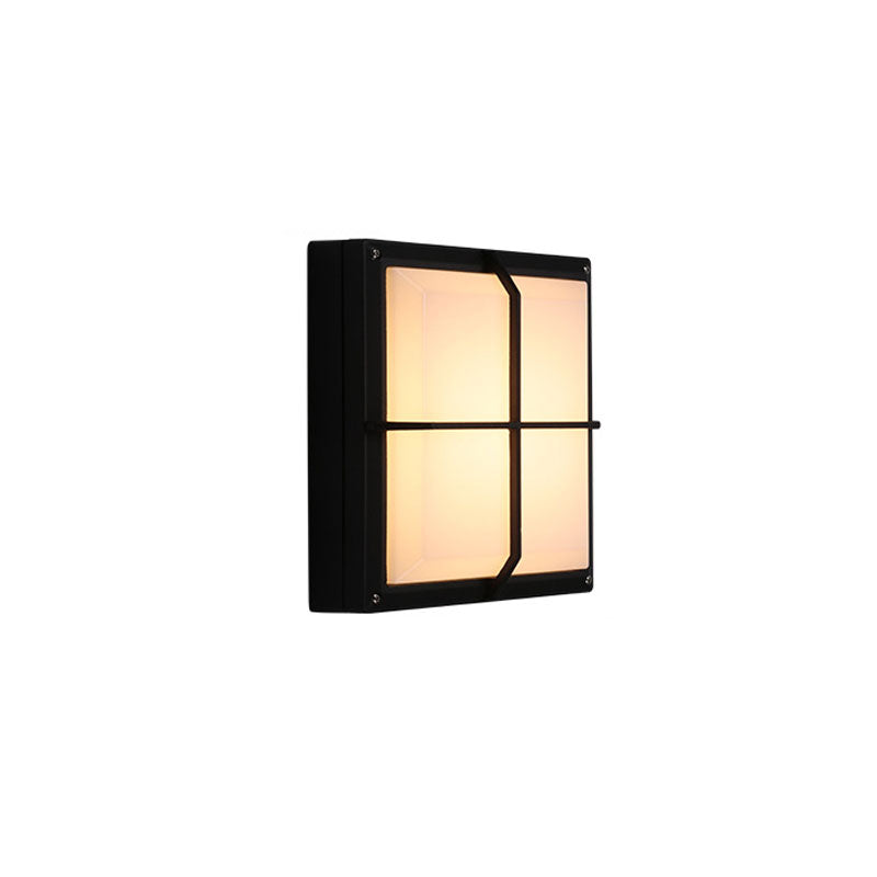 Acrylic Geometric Shade Wall Sconce Lamp Minimalistic LED Wall Lighting Fixture in Black Black B Clearhalo 'Wall Lamps & Sconces' 'Wall Lights' Lighting' 2107628