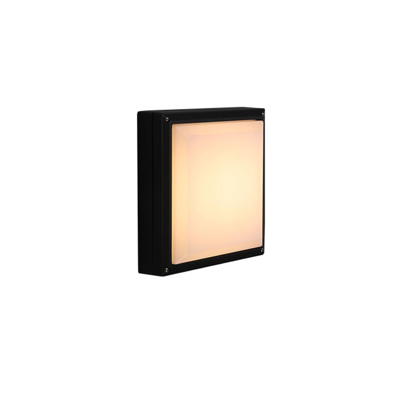 Acrylic Geometric Shade Wall Sconce Lamp Minimalistic LED Wall Lighting Fixture in Black Black E Clearhalo 'Wall Lamps & Sconces' 'Wall Lights' Lighting' 2107630