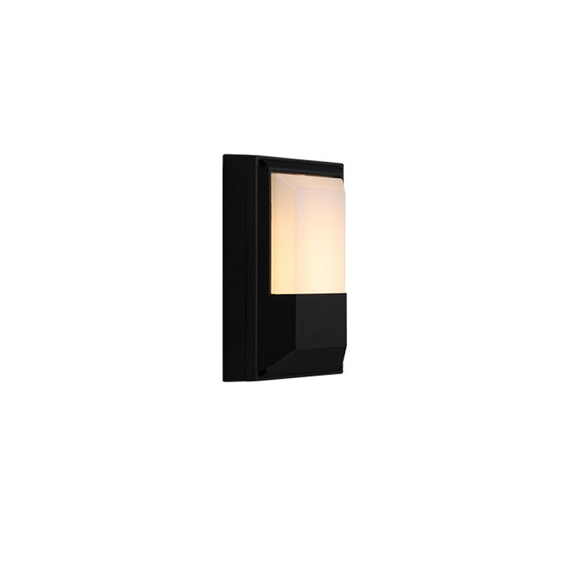 Acrylic Geometric Shade Wall Sconce Lamp Minimalistic LED Wall Lighting Fixture in Black Black F Clearhalo 'Wall Lamps & Sconces' 'Wall Lights' Lighting' 2107631