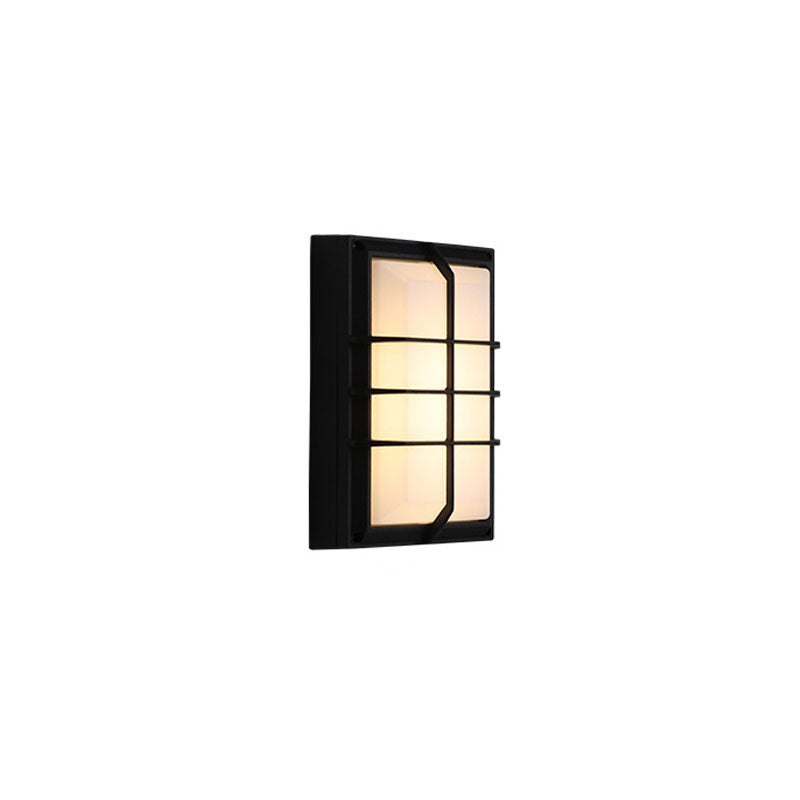 Acrylic Geometric Shade Wall Sconce Lamp Minimalistic LED Wall Lighting Fixture in Black Black H Clearhalo 'Wall Lamps & Sconces' 'Wall Lights' Lighting' 2107633