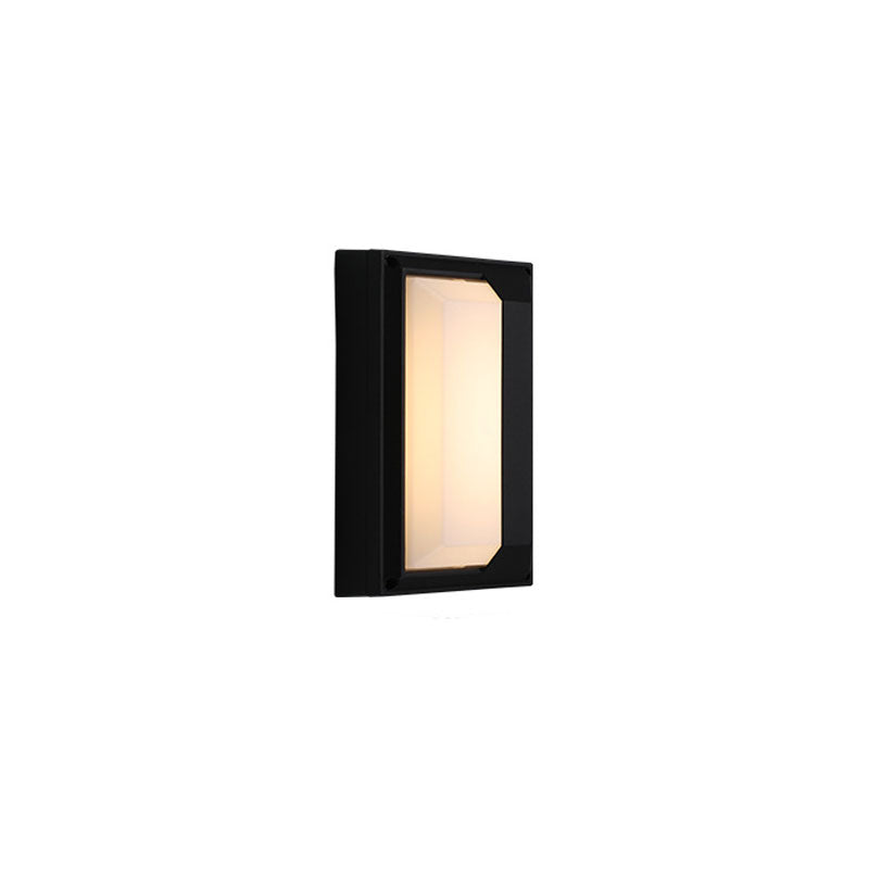 Acrylic Geometric Shade Wall Sconce Lamp Minimalistic LED Wall Lighting Fixture in Black Black I Clearhalo 'Wall Lamps & Sconces' 'Wall Lights' Lighting' 2107634