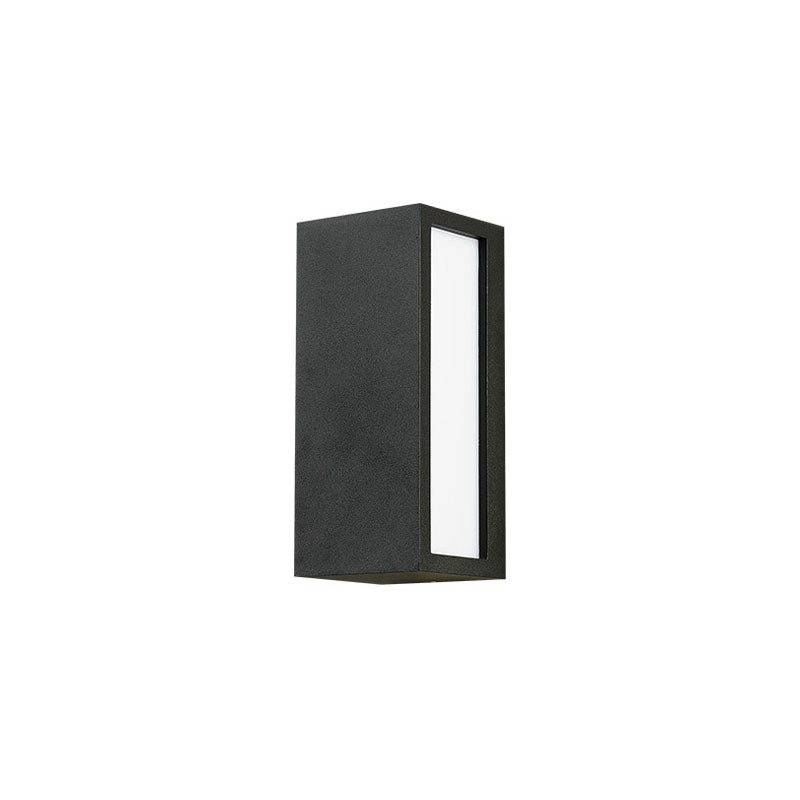 Textured Black Rectangular LED Wall Mounted Light Simplicity Metallic Wall Sconce Lighting for Patio Clearhalo 'Wall Lamps & Sconces' 'Wall Lights' Lighting' 2107684