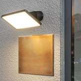 Contemporary Quadrate LED Wall Lighting Metallic Courtyard Wall Sconce Lighting in Black Clearhalo 'Wall Lamps & Sconces' 'Wall Lights' Lighting' 2107745