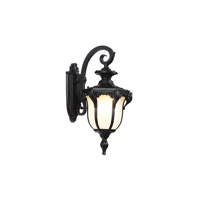 Bell Shade Frost Glass Wall Mount Light Vintage 1-Light Outdoor Wall Lighting Fixture Clearhalo 'Wall Lamps & Sconces' 'Wall Lights' Lighting' 2107838