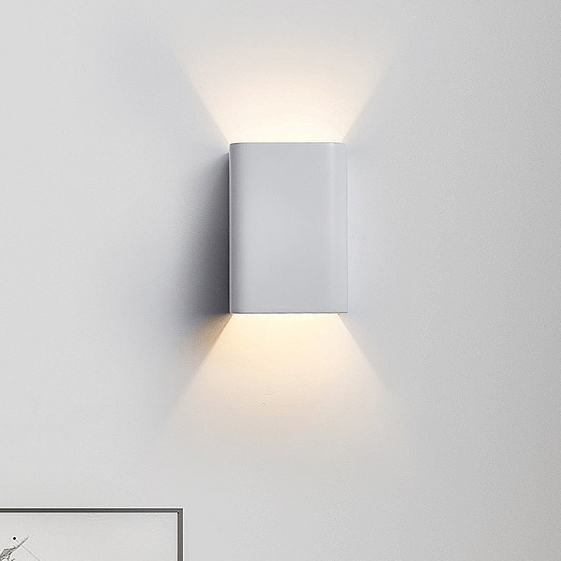 Cuboid Metal Up and Down Wall Sconce Contemporary Bronze/Gold/White LED Sconce Light for Living Room Clearhalo 'Cast Iron' 'Glass' 'Industrial' 'Modern wall lights' 'Modern' 'Tiffany' 'Traditional wall lights' 'Wall Lamps & Sconces' 'Wall Lights' Lighting' 211440