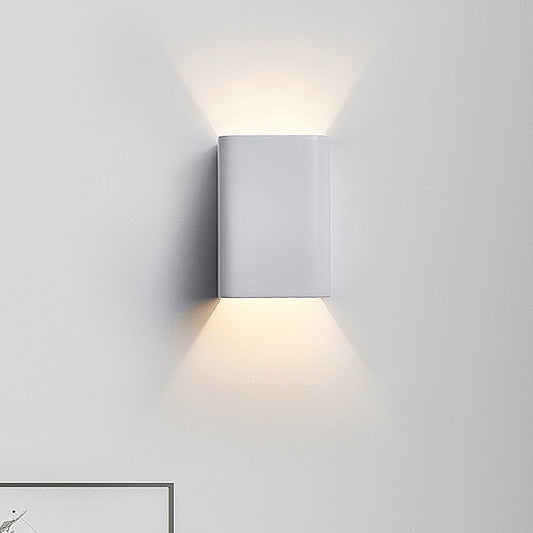 Cuboid Metal Up and Down Wall Sconce Contemporary Bronze/Gold/White LED Sconce Light for Living Room Clearhalo 'Cast Iron' 'Glass' 'Industrial' 'Modern wall lights' 'Modern' 'Tiffany' 'Traditional wall lights' 'Wall Lamps & Sconces' 'Wall Lights' Lighting' 211440