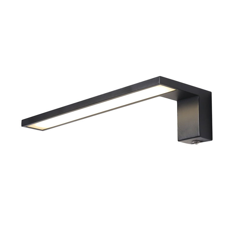 Minimalist Rectangular Wall Mount Light Acrylic White/Black LED Bedside Wall Light Fixture in Warm/White Light Clearhalo 'Modern wall lights' 'Modern' 'Wall Lamps & Sconces' 'Wall Lights' Lighting' 211662