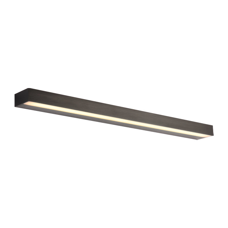 Linear Vanity Sconce Contemporary Metal Black/Silver Led Vanity Mirror Light in White/Warm Light, 16"/19.5"/23.5" Wide Clearhalo 'Cast Iron' 'Glass' 'Industrial' 'Modern wall lights' 'Modern' 'Tiffany' 'Traditional wall lights' 'Vanity Lights' 'Wall Lights' Lighting' 211981