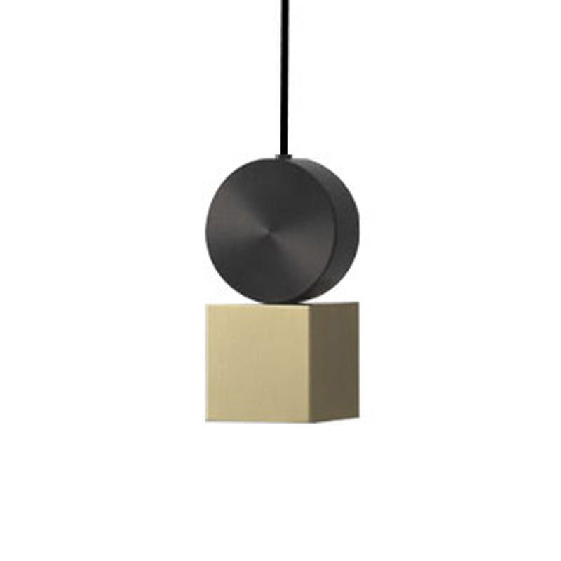 Geometric Shaped Metallic LED Ceiling Light Simplicity Gold Hanging Lamp for Dining Room Clearhalo 'Ceiling Lights' 'Modern Pendants' 'Modern' 'Pendant Lights' 'Pendants' Lighting' 2121186