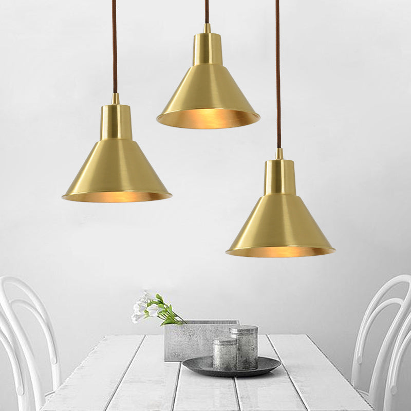 Geometrical Shaped Ceiling Light Postmodern Metallic 1 Head Gold Hanging Pendant Light Gold A Clearhalo 'Ceiling Lights' 'Lighting' 'Pendant Lights' 2121194_fdec556a-93b2-4bae-bb88-657997c9dcf3