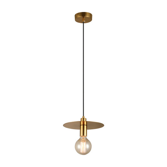 Geometrical Shaped Ceiling Light Postmodern Metallic 1��Head Gold Hanging Pendant Light Gold D Clearhalo 'Ceiling Lights' 'Modern Pendants' 'Modern' 'Pendant Lights' 'Pendants' Lighting' 2121200