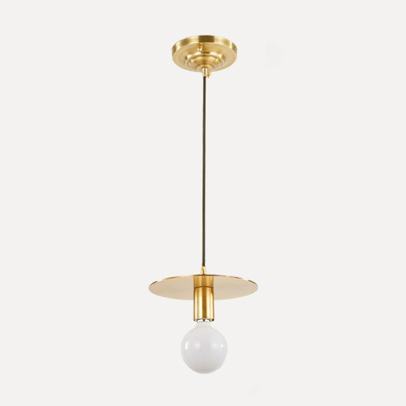 Geometrical Shaped Ceiling Light Postmodern Metallic 1 Head Gold Hanging Pendant Light Clearhalo 'Ceiling Lights' 'Lighting' 'Pendant Lights' 2121201_59455790-ba1e-4812-82d6-b160c8299719