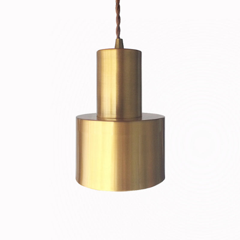 Geometrical Shaped Ceiling Light Postmodern Metallic 1 Head Gold Hanging Pendant Light Gold E Clearhalo 'Ceiling Lights' 'Lighting' 'Pendant Lights' 2121202_859c3be5-9aad-4ed7-9949-2e92a2aefdfc