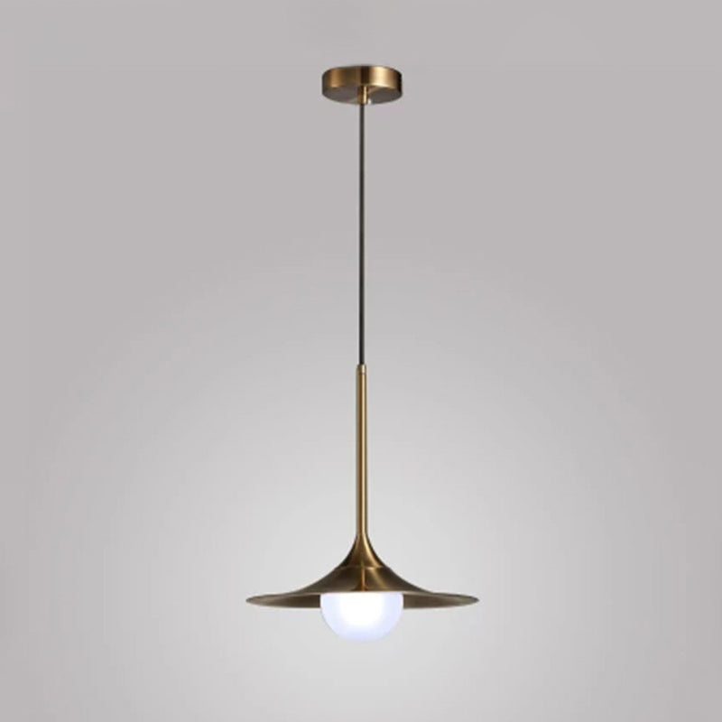 Geometrical Shaped Ceiling Light Postmodern Metallic 1 Head Gold Hanging Pendant Light Clearhalo 'Ceiling Lights' 'Lighting' 'Pendant Lights' 2121205_b800f394-bc9b-4679-b8c5-53c865b49df2