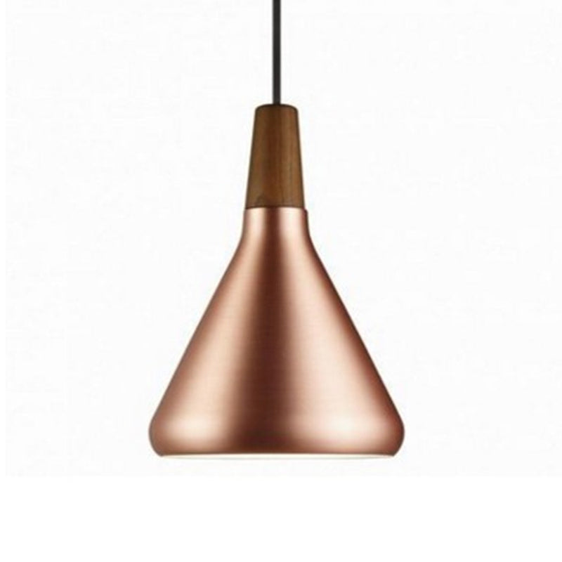 Cone Shade Ceiling Light Simplicity Metallic 1��Head Dining Room Pendant Light Fixture Gold Small Clearhalo 'Ceiling Lights' 'Modern Pendants' 'Modern' 'Pendant Lights' 'Pendants' Lighting' 2121212