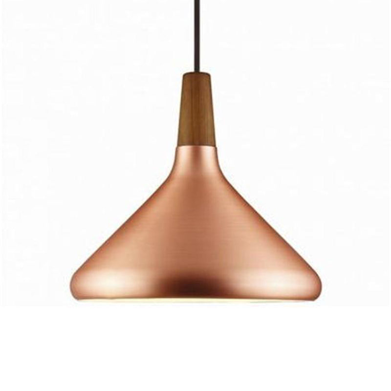 Cone Shade Ceiling Light Simplicity Metallic 1��Head Dining Room Pendant Light Fixture Gold Medium Clearhalo 'Ceiling Lights' 'Modern Pendants' 'Modern' 'Pendant Lights' 'Pendants' Lighting' 2121214