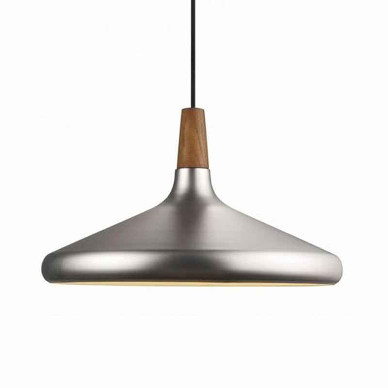 Cone Shade Ceiling Light Simplicity Metallic 1��Head Dining Room Pendant Light Fixture Silver Large Clearhalo 'Ceiling Lights' 'Modern Pendants' 'Modern' 'Pendant Lights' 'Pendants' Lighting' 2121216