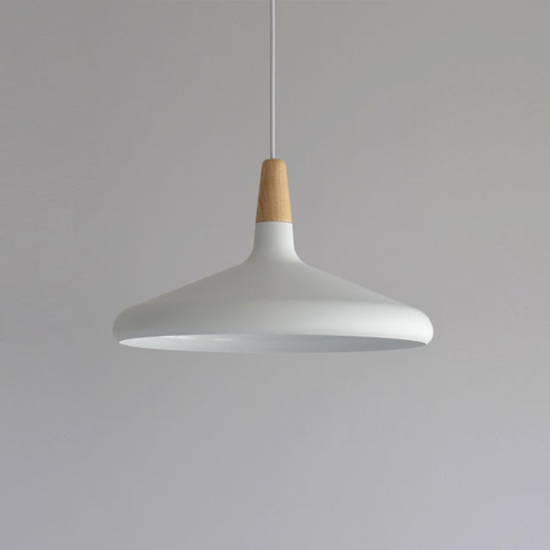 Cone Shade Ceiling Light Simplicity Metallic 1��Head Dining Room Pendant Light Fixture White Large Clearhalo 'Ceiling Lights' 'Modern Pendants' 'Modern' 'Pendant Lights' 'Pendants' Lighting' 2121221