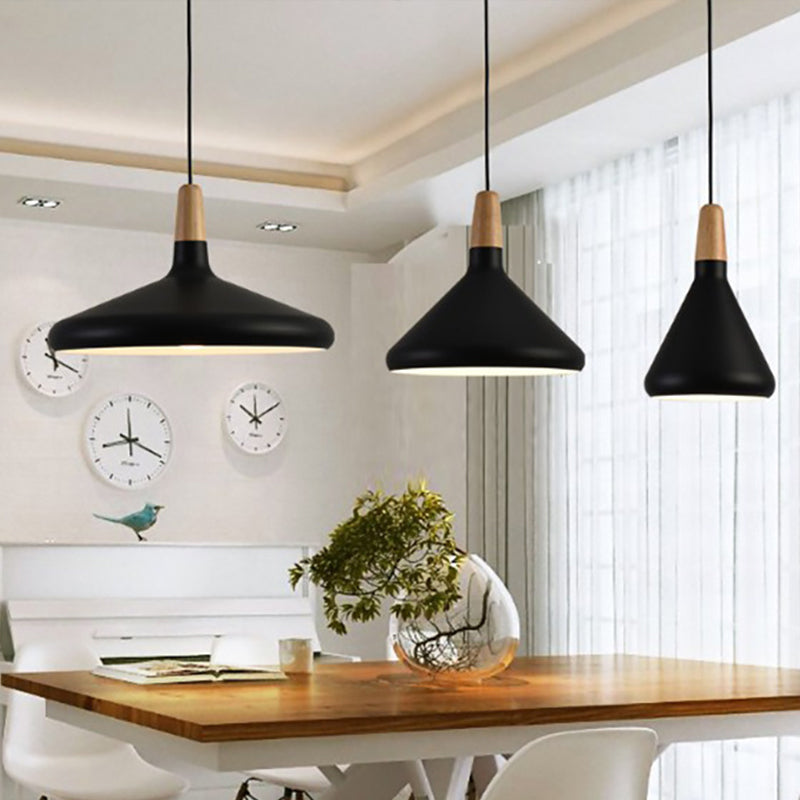 Cone Shade Ceiling Light Simplicity Metallic 1��Head Dining Room Pendant Light Fixture Clearhalo 'Ceiling Lights' 'Modern Pendants' 'Modern' 'Pendant Lights' 'Pendants' Lighting' 2121226