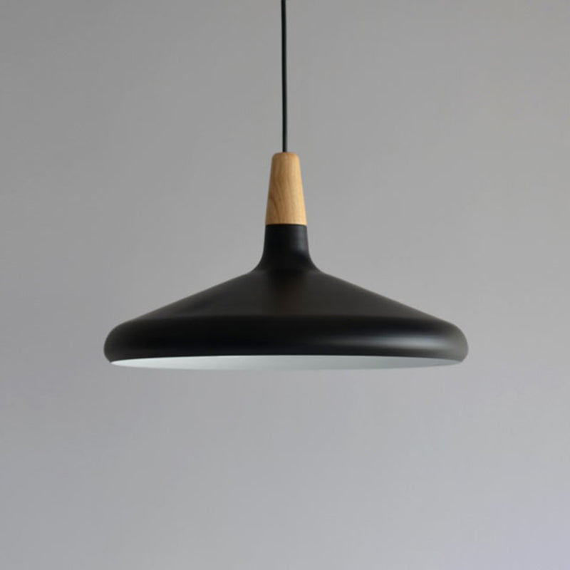 Cone Shade Ceiling Light Simplicity Metallic 1��Head Dining Room Pendant Light Fixture Black Large Clearhalo 'Ceiling Lights' 'Modern Pendants' 'Modern' 'Pendant Lights' 'Pendants' Lighting' 2121227