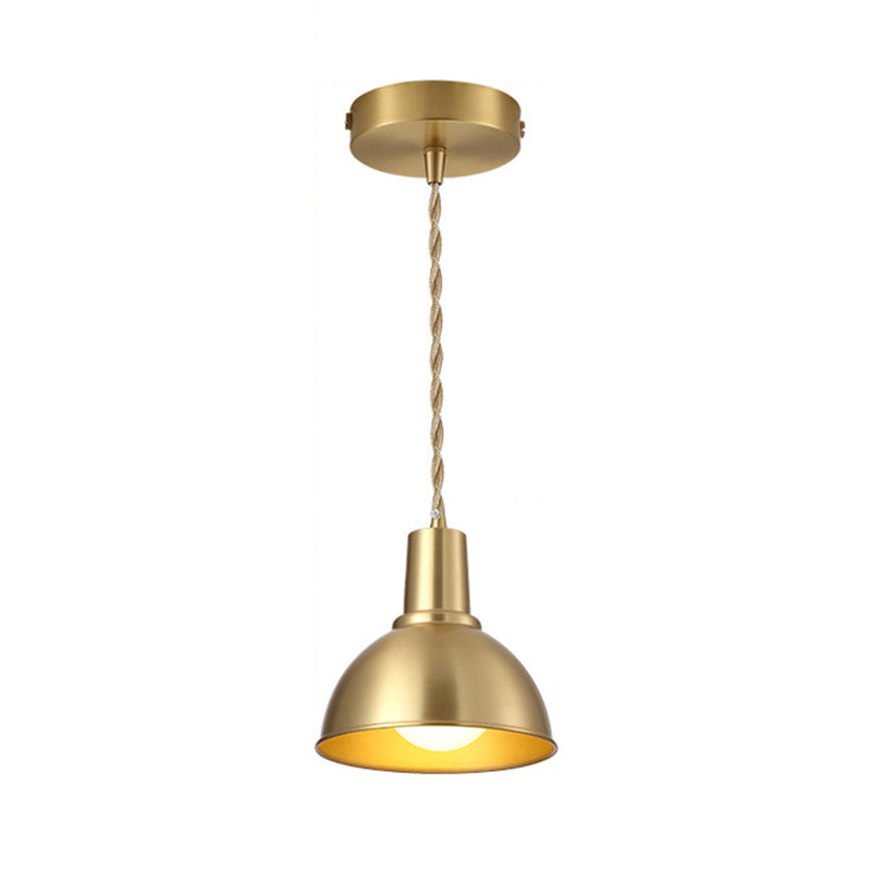 Post-Modern Geometric Shade Ceiling Light Metallic 1-Light Dining Room Pendant Light Fixture in Gold Clearhalo 'Ceiling Lights' 'Modern Pendants' 'Modern' 'Pendant Lights' 'Pendants' Lighting' 2121250