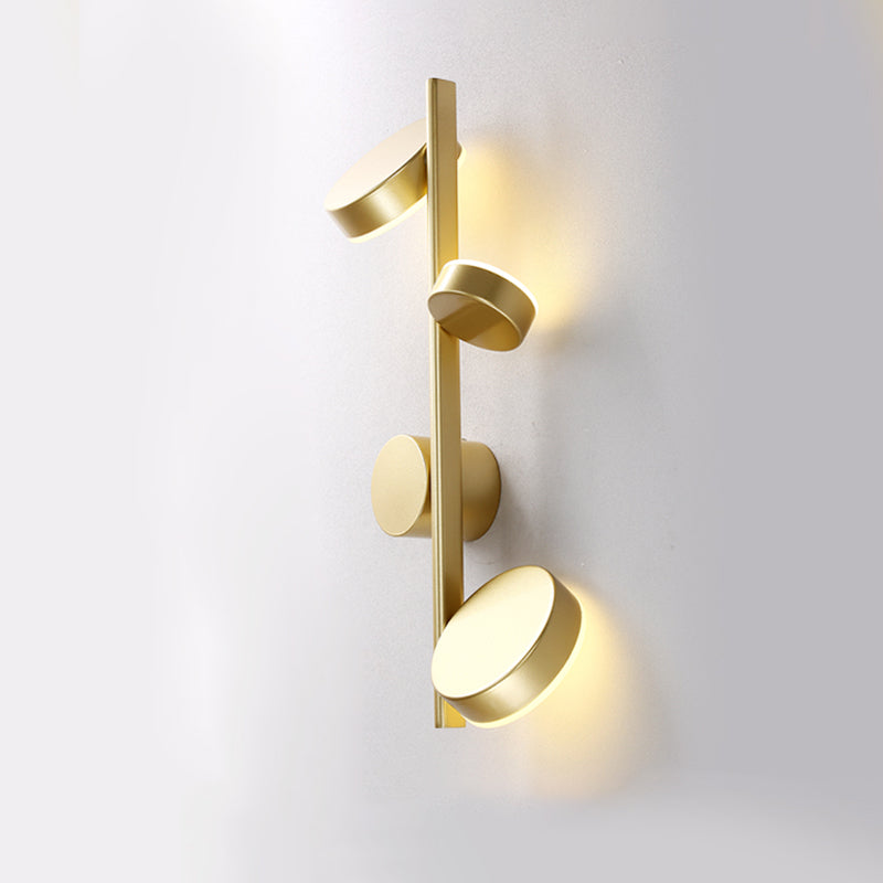 Circle Wall Mount Light Post-Modern Metallic Living Room LED Wall Lighting for Living Room Clearhalo 'Cast Iron' 'Glass' 'Industrial' 'Modern wall lights' 'Modern' 'Tiffany' 'Traditional wall lights' 'Wall Lamps & Sconces' 'Wall Lights' Lighting' 2121483