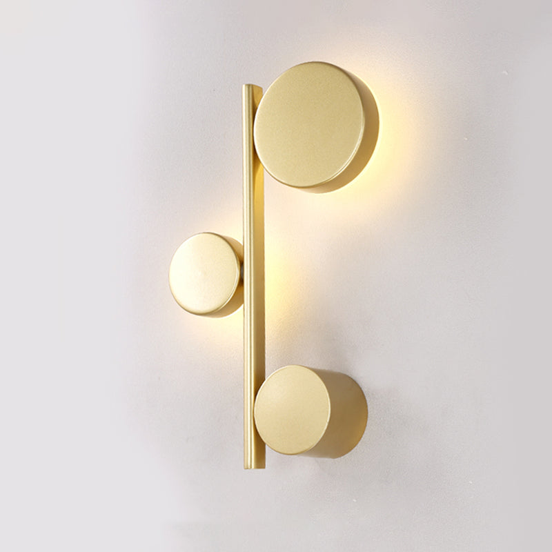 Circle Wall Mount Light Post-Modern Metallic Living Room LED Wall Lighting for Living Room Clearhalo 'Cast Iron' 'Glass' 'Industrial' 'Modern wall lights' 'Modern' 'Tiffany' 'Traditional wall lights' 'Wall Lamps & Sconces' 'Wall Lights' Lighting' 2121487