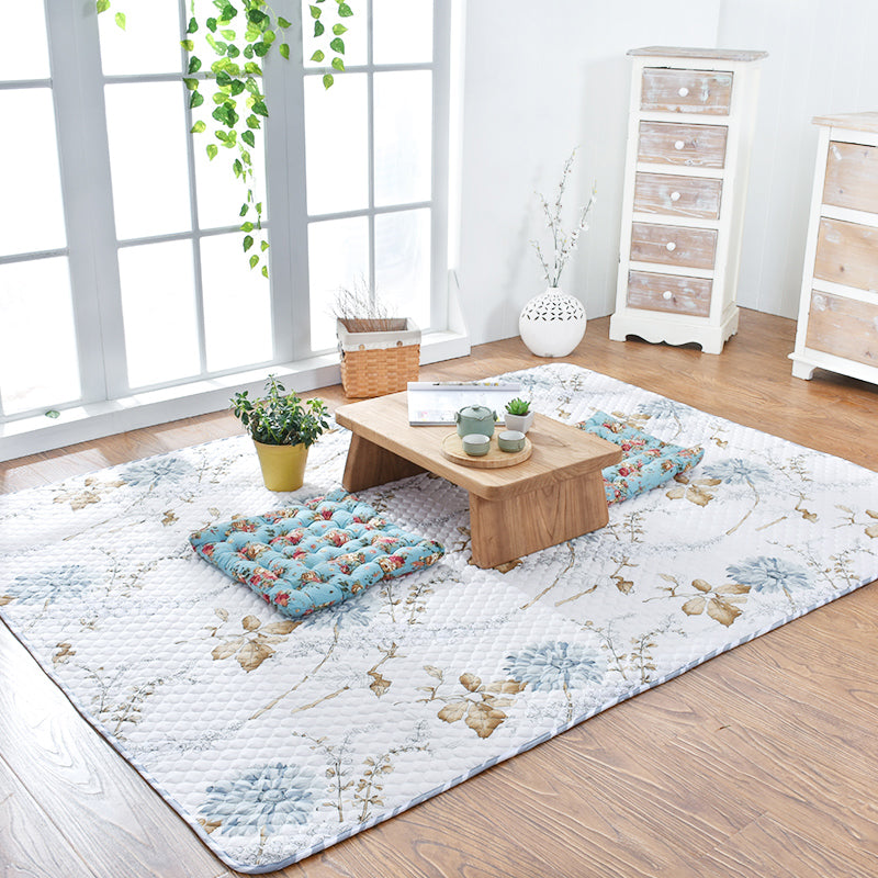 Aesthetics Botanic Rug Multi-Color Nordic Rug Cotton Machine Wash Padded Quilt Rug Clearhalo 'Area Rug' 'Rug' 2121630