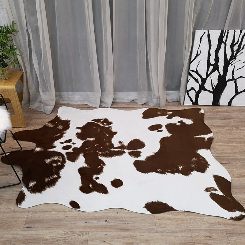 Scandinavian Bedroom Rug Multicolor Artificial Animal Skin Rug Polypropylene Anti-Slip Washable Stain Resistant Area Carpet Dark Brown 4'7" x 6'7" Clearhalo 'Area Rug' 'Casual' 'Rugs' Rug' 2121700