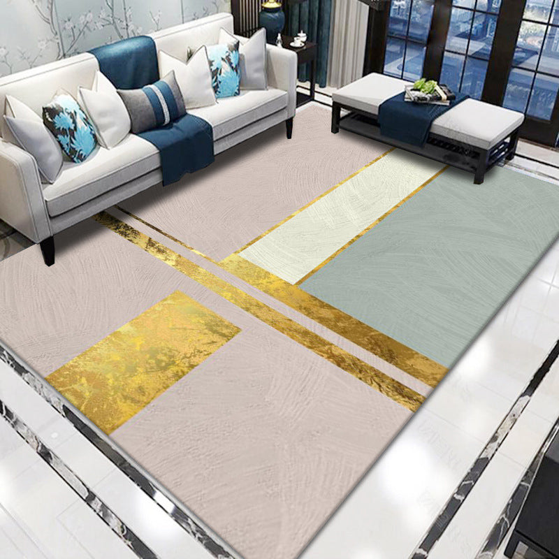 Artistic Multicolor Geometric Rug Polypropylene Simplicity Rug Stain Resistant Pet Friendly Non-Slip Carpet for Living Room Nude Pink Clearhalo 'Area Rug' 'Rug' 2121764