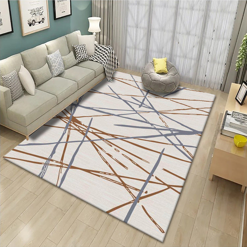 Artistic Multicolor Geometric Rug Polypropylene Simplicity Rug Stain Resistant Pet Friendly Non-Slip Carpet for Living Room Dark Beige Clearhalo 'Area Rug' 'Rug' 2121775