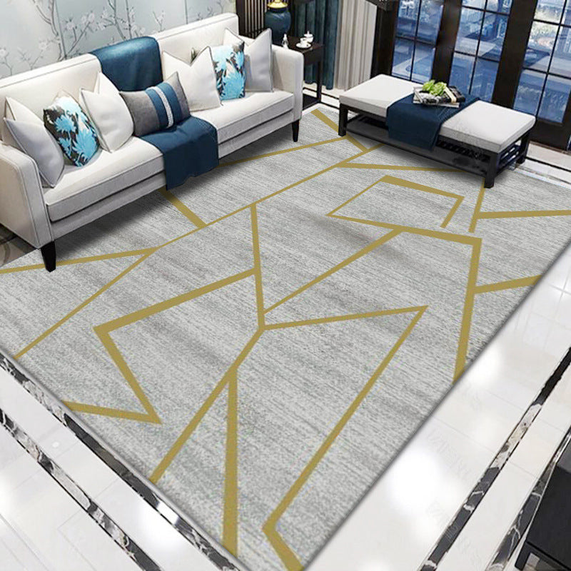 Artistic Multicolor Geometric Rug Polypropylene Simplicity Rug Stain Resistant Pet Friendly Non-Slip Carpet for Living Room Grey Clearhalo 'Area Rug' 'Rug' 2121785