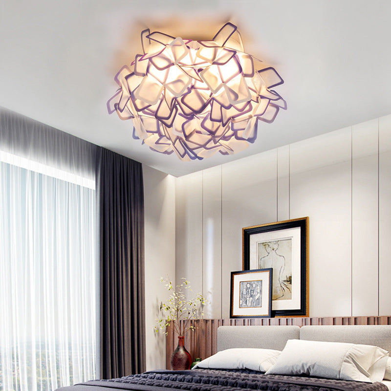 Blossoming Flower Acrylic Flush Mount Contemporary Led White/Black/Blue Flush Ceiling Light Fixture Purple Clearhalo 'Ceiling Lights' 'Close To Ceiling Lights' 'Close to ceiling' 'Flush mount' Lighting' 212207