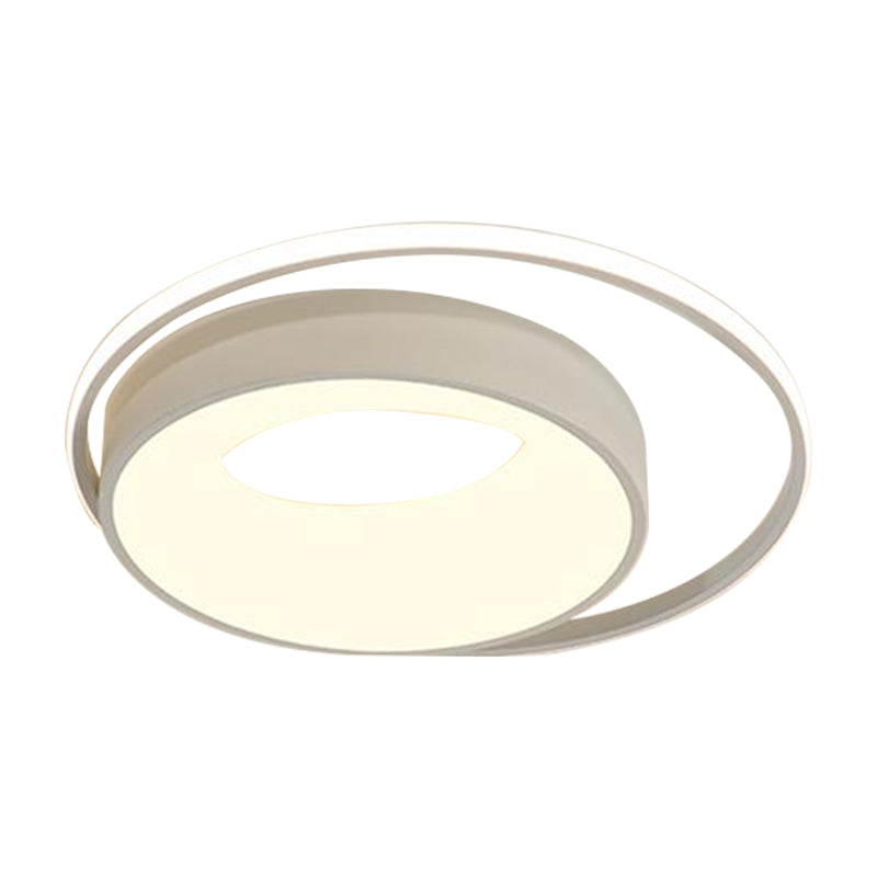 Round Acrylic Flush Mount Lighting Modern Led White/Pink/Blue Flush Ceiling Lamp Fixture in Warm/White/Neutral Light, 16"/19.5" Wide Clearhalo 'Ceiling Lights' 'Close To Ceiling Lights' 'Close to ceiling' 'Flush mount' Lighting' 212265