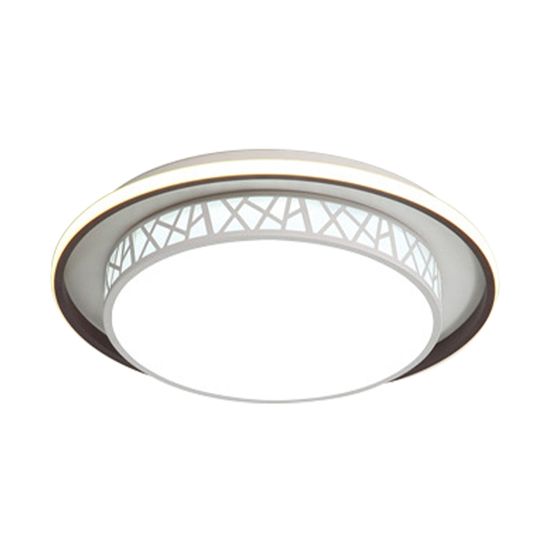 Modernist Led Flush Mount Lamp with Acrylic Shade White Round/Rectangle/Square Flush Mount Light for Bedroom Clearhalo 'Ceiling Lights' 'Close To Ceiling Lights' 'Close to ceiling' 'Flush mount' Lighting' 212462