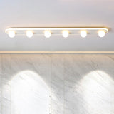 Rectangular Acrylic Semi Flush Mount Modernist 3/4/6 Lights White Led Semi Flush Light Fixture in White/Warm Light 6 White Clearhalo 'Ceiling Lights' 'Close To Ceiling Lights' 'Close to ceiling' 'Semi-flushmount' Lighting' 212533