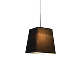 Trapezoid Fabric Pendant Lamp Modern Nordic Style 1 Light White/Black/Coffee Hanging Light Kit, 8"/11" Wide Clearhalo 'Ceiling Lights' 'Modern Pendants' 'Modern' 'Pendant Lights' 'Pendants' Lighting' 212626