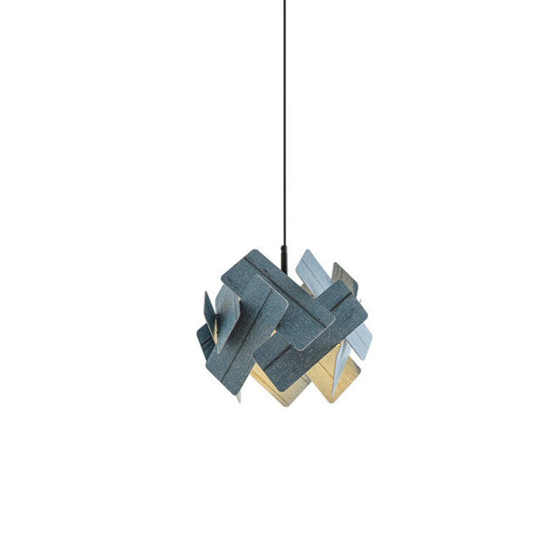 Acrylic Flower Shape Pendant Lamp Modern Nordic Style 1 Light Red/Blue/Light Wood Hanging Ceiling Light Clearhalo 'Ceiling Lights' 'Modern Pendants' 'Modern' 'Pendant Lights' 'Pendants' Lighting' 212748